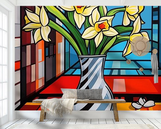 Voorbeeld van het werk in een kamer