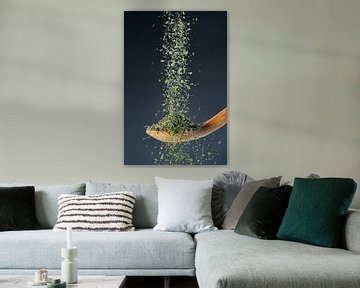 Dried basil leaves - intense flavour for Mediterranean delights by Photo Art Thomas Klee