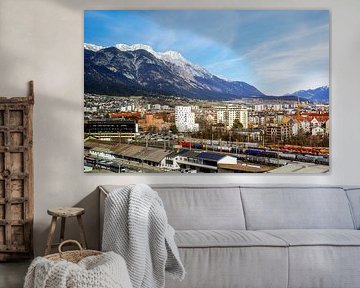View over the city of Innsbruck by ManfredFotos