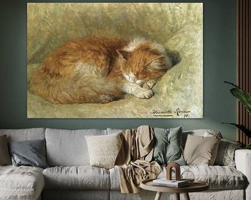 Henriëtte Ronner-Knip - Een slapende kat (1898)