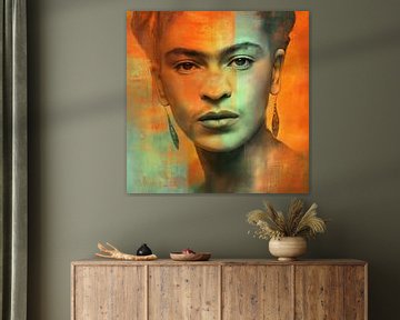 Frida in Fire and Green by PixelMint.