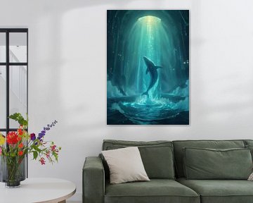 Walvis springend door grot van MIROKKU