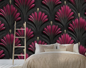 Floral Pattern Pink | Wallpaper by Karina Brouwer