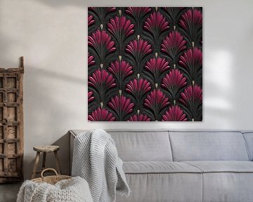 Bloemen Patroon Roze | Muur Behang van Karina Brouwer