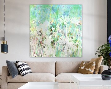 Bloemenweide groen van Claudia Gründler