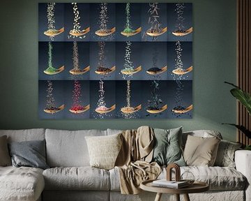 Flavour explosion - natural spices on wooden spoons by Photo Art Thomas Klee