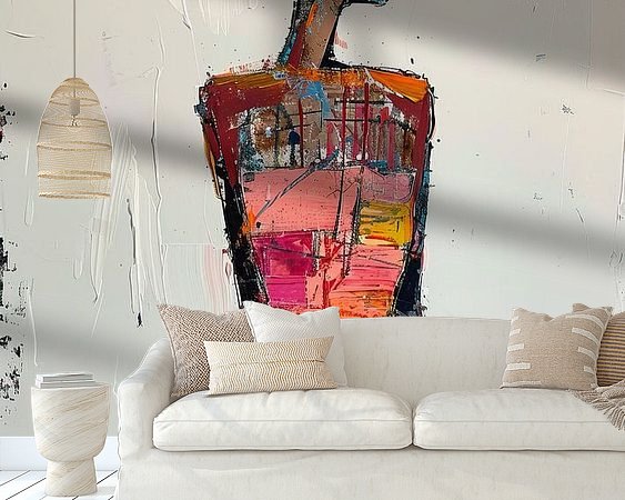 Voorbeeld van het werk in een kamer