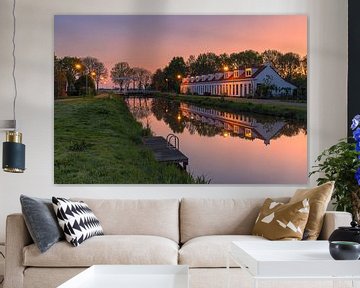 Zonsopkomst in Woudbloem, Groningen van Henk Meijer Photography