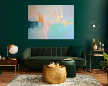 Serene Reflections in Pastel van Zen en Meer