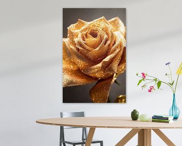Close-up van een gouden roos van Imperial Art House