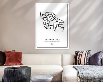 Spijkenisse van Muurmap - Jouw Favorite stad of wijk aan de muur