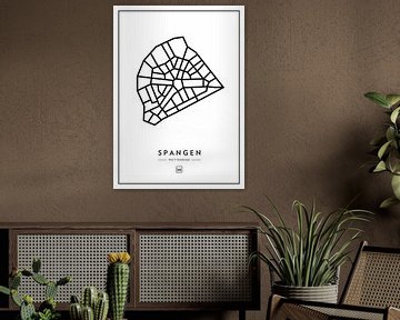 Spangen - Rotterdam van Muurmap - Jouw Favorite stad of wijk aan de muur