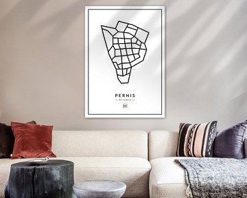 Pernis - Rotterdam van Muurmap - Jouw Favorite stad of wijk aan de muur