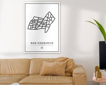 Oud-Crooswijk - Rotterdam van Muurmap - Jouw Favorite stad of wijk aan de muur