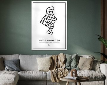 Oude Noorden - Rotterdam van Muurmap - Jouw Favorite stad of wijk aan de muur