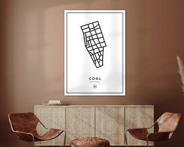 Cool - Rotterdam van Muurmap - Jouw Favorite stad of wijk aan de muur