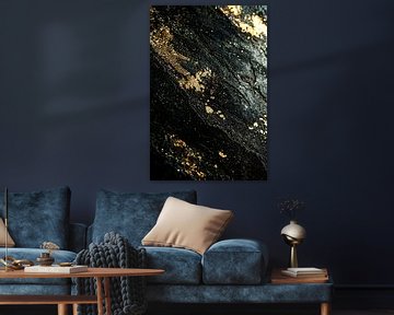 Luxe gouden details op zwart. van Imperial Art House