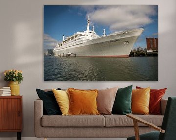 Stoomschip Rotterdam aan Katendrecht van scheepskijkerhavenfotografie