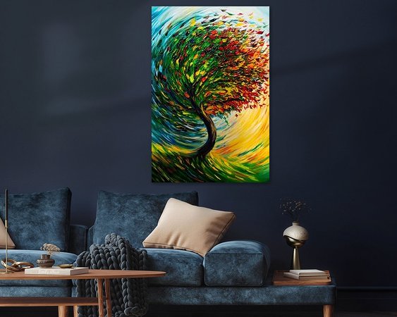 Voorbeeld van het werk in een kamer