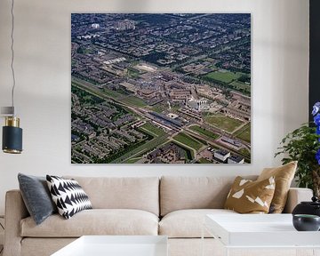 1990: Historic aerial photograph of the new town of Lelystad by Frans Rombout