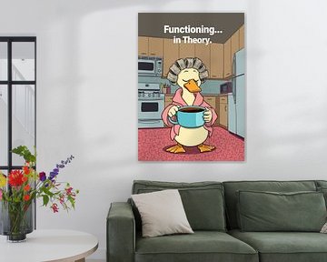 Functioneren in Theorie Eend Cartoon van MIROKKU