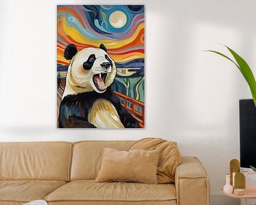 Panda schreeuw kunst van MIROKKU