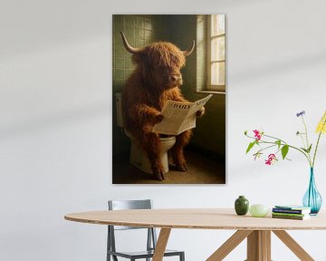 Schotse Hooglander in Rust – Lezen op het Toilet van But First Framing