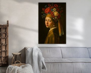 Meisje met de Bloemenkroon – Ode aan Vermeer van But First Framing