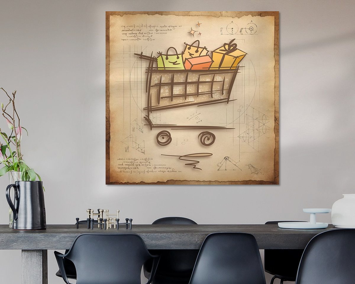 Voorbeeld van het werk in een kamer