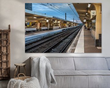 Brussel noord bij nacht van Werner Lerooy