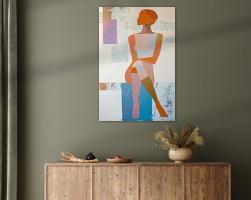 Vrouwenfiguur | Urban Grace van Abstract Schilderij
