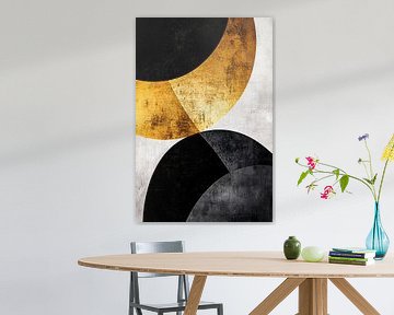 Abstracte geometrische vormen in goud van Imperial Art House