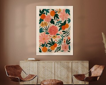Botanisch Abstract Sinaasappels en Bloesems van Gypsy Galleria
