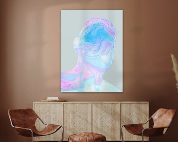 Vloeiende identiteit in iriserende tinten van kautsar1 art