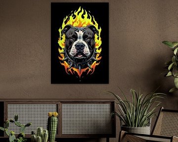 Pitbull Portrait by artisticdesign1903
