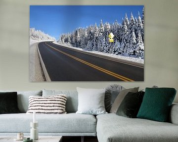 A country road in winter by Claude Laprise