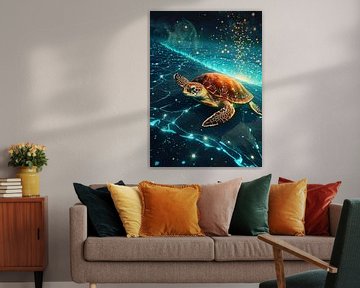 Zeeschildpad in een digitale oceaan van MIROKKU