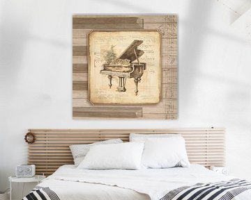 Vintage pianokunst voor pianospelers, pianist van SergeivoArt