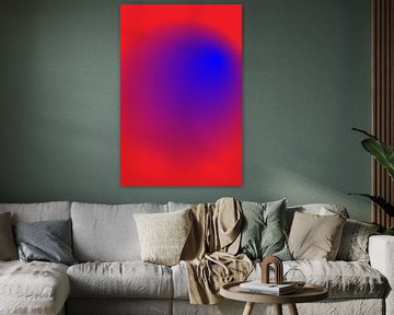 Helder blauw en rood kleurverloop van Dina Dankers