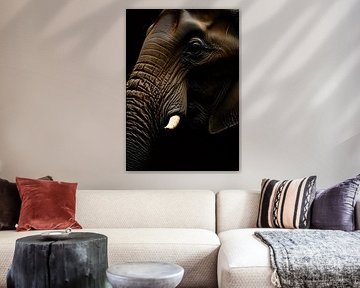 Elephant Portrait Close-Up by BRZ999