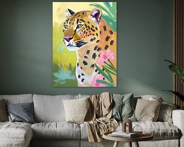 Dromerig Luipaard in Tropisch Groen van Trinkets NL ✪ Design Studio