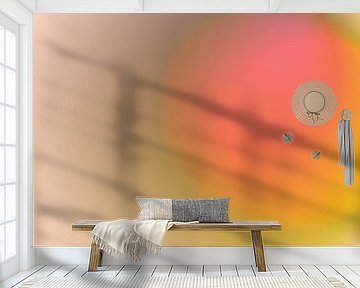 Gradient with Retro Vibes. Pink, green, orange. by Dina Dankers