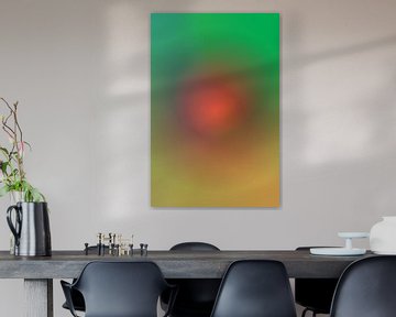 Pop-stijl met zacht verloop. Geel, rood, groen. van Dina Dankers