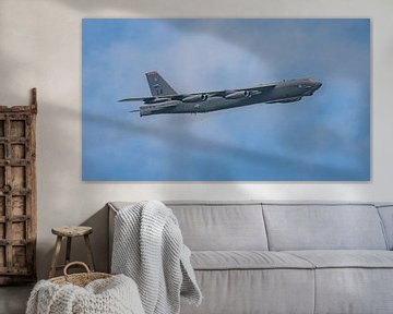 De imposante Boeing B-52H Stratofortress. van Jaap van den Berg