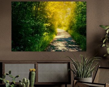 Wandelpad langs de Ilm van Mixed media vector arts