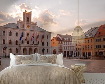 Weimar town hall at sunset by Mixed media vector arts