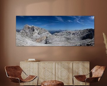 Panorama in de Dolomieten op de Cima della Rosetta