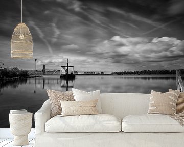 The lek with cloud reflections near Schalkwijk (long exposure) by André Blom Fotografie Utrecht