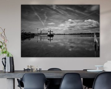 De lek met wolkenreflecties in de buurt van Schalkwijk (long exposure) van André Blom Fotografie Utrecht