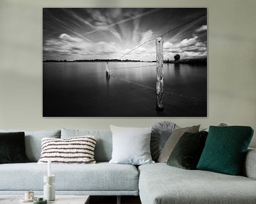 Afrastering in rivier de Lek bij Schalkwijk (Long Exposure) van André Blom Fotografie Utrecht